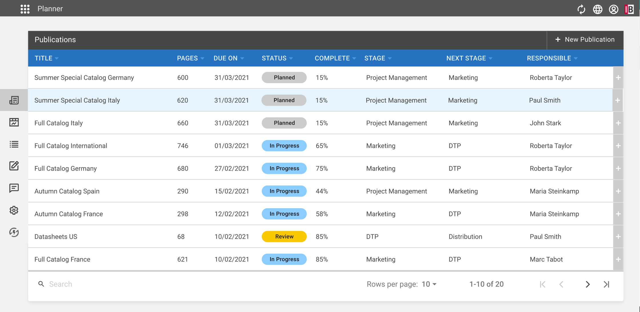 screenshot of InBetween Digital Publishing